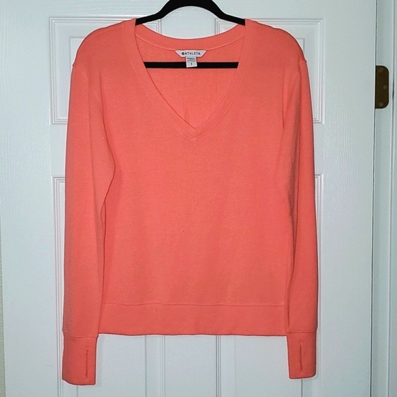 Athleta Sunrise V-Neck Sweatshirt Size Small - Picture 1 of 10